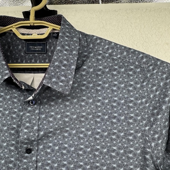 7 Diamonds Other - 7 Diamonds Adoration Shirt Mens XL Floral 4 Way Stretch Button Up Long Sleeve